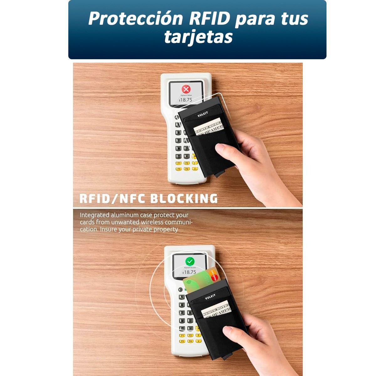 Tarjetero BLOQUEO SCANER Rfid Nfc - Seguridad en tu bolsillo !!