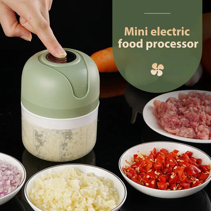 Mini Procesador de Alimentos Portátil Eléctrico - Justo lo que buscabas para facilitar tu cocina !!