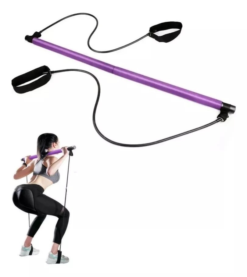 Barra Pilates Con Banda Resistencia - ejercítate en cualquier lugar !!