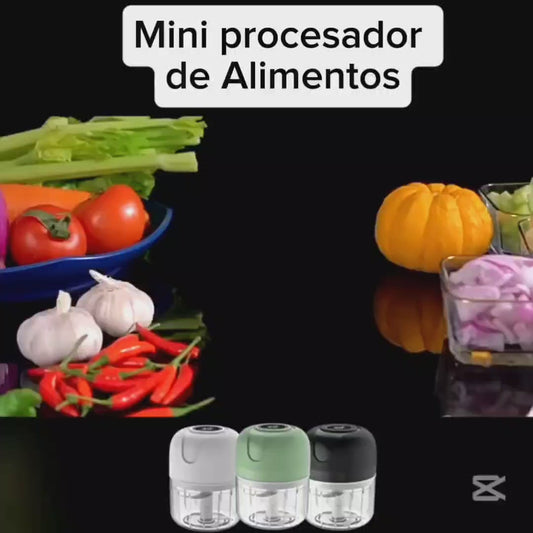 Mini Procesador de Alimentos Portátil Eléctrico - Justo lo que buscabas para facilitar tu cocina !!